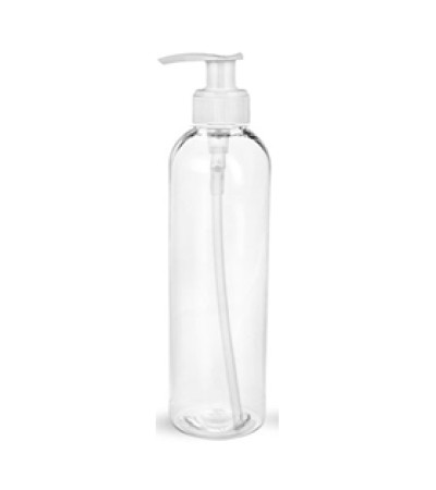 8 Oz Clear Pet Bottle With White Pump