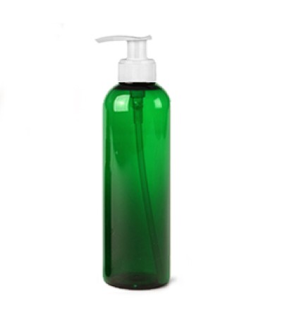 8 Oz Green Pet Bottle With White  Pump