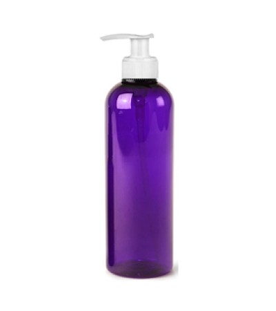 8 Oz Purple Pet Bottle With White Pump