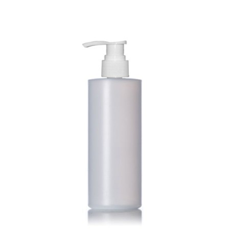 8 Oz Natural Bottle With White Pump
