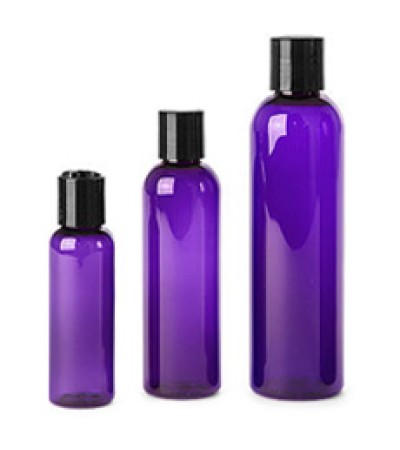 Purple Pet Bottles With Blk Disc Top