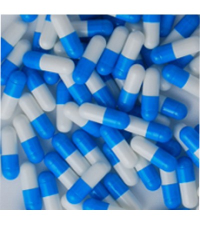 Blue & White Gelatin Capsules Size 0